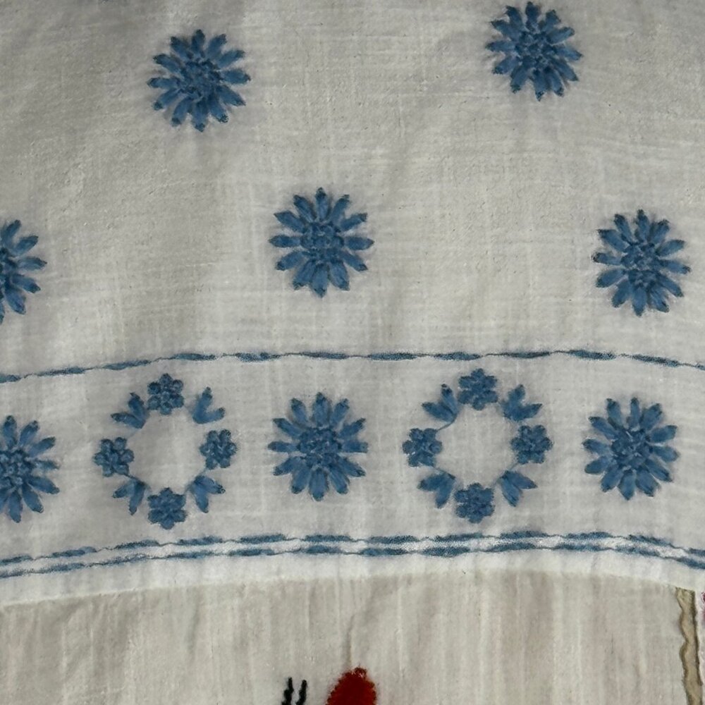 Pilcro Anthropologie Cotton Relaxed Fit Embroidered Blouse Size Medium - Picture 10 of 16